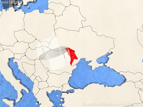 Image of Moldova on map