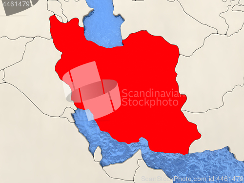Image of Iran on map
