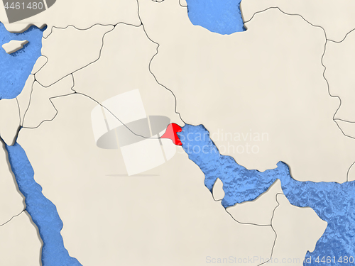 Image of Kuwait on map