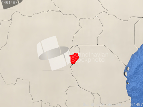 Image of Burundi on map