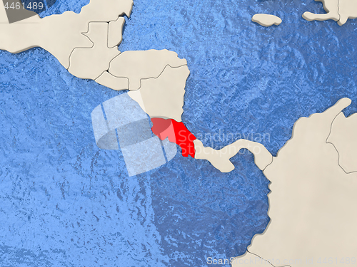 Image of Costa Rica on map