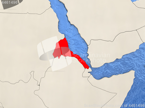 Image of Eritrea on map