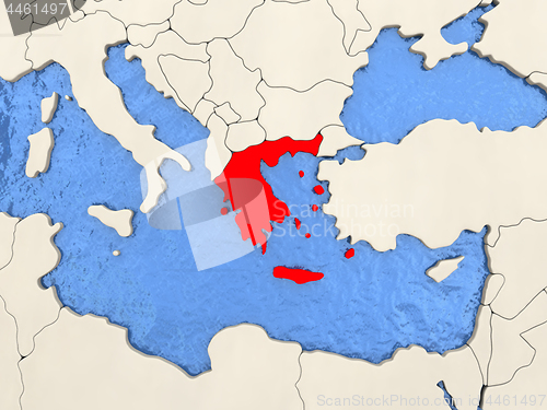 Image of Greece on map