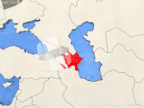 Image of Azerbaijan on map