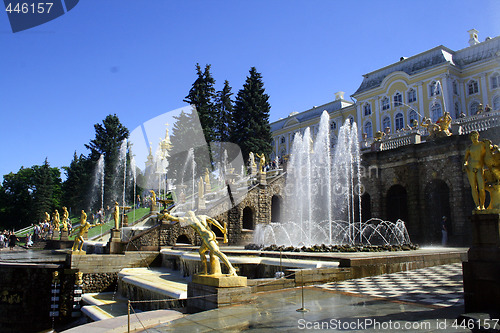 Image of Peters Palace at Peterhof, St Petersburg, Russia.