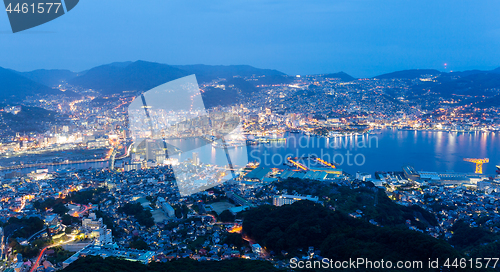 Image of Nagasaki cityscape night