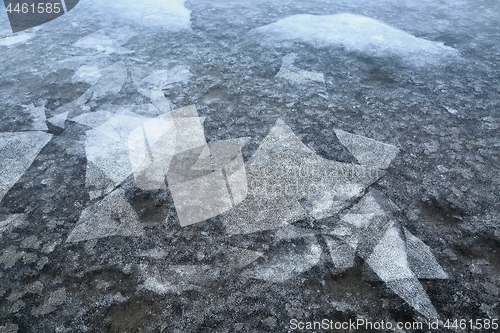 Image of Winter Ice On Water