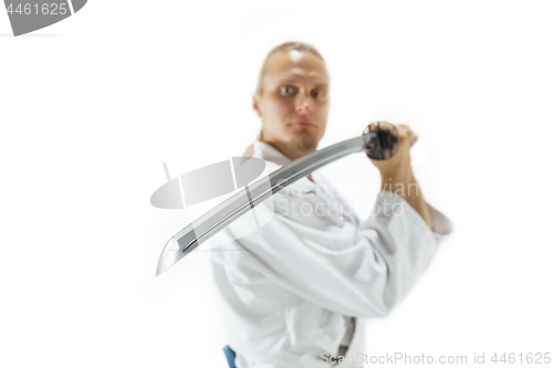 Image of The young man are training Aikido at studio