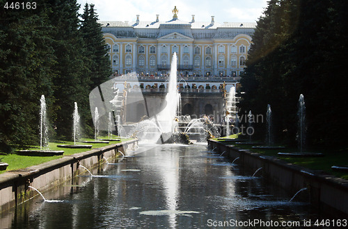 Image of Peters Palace at Peterhof, St Petersburg, Russia.