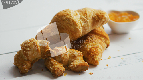 Image of Pile of fresh croissants