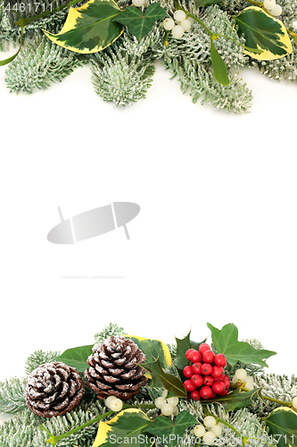 Image of Christmas and Winter Background Border