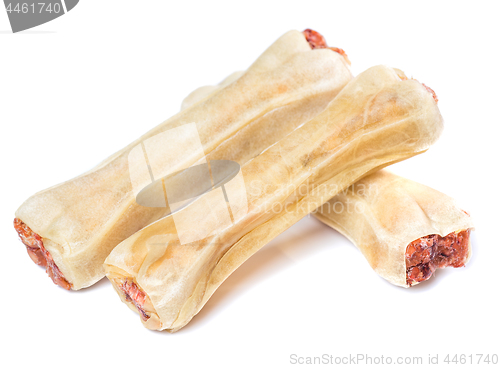 Image of Dog bone food on white