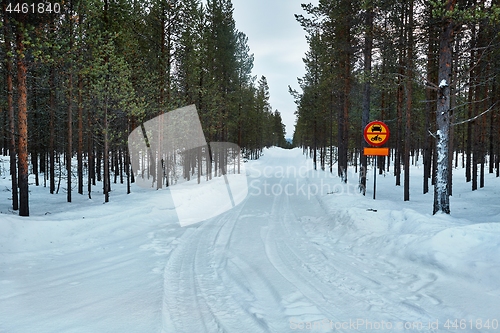 Image of Snowy winter road