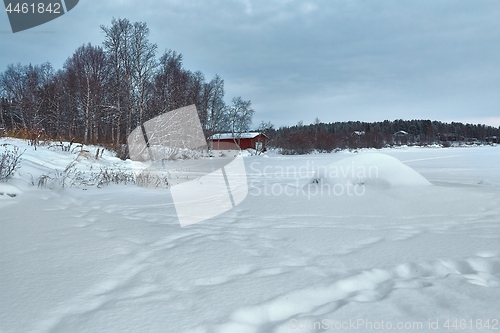 Image of Frozen lake landscape