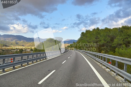 Image of Highway with approaching tunnel