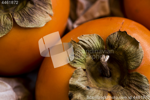 Image of Detail of kaki fruit (persimmon) 