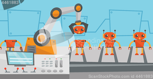 Image of Robotic production line for assembly of toys.