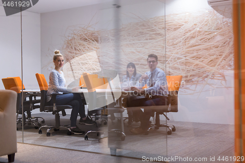 Image of Business Team At A Meeting at modern office building