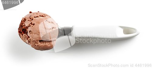 Image of chocolate ice cream scoop