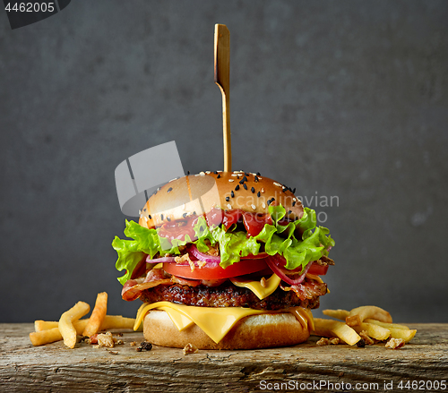 Image of fresh tasty burger