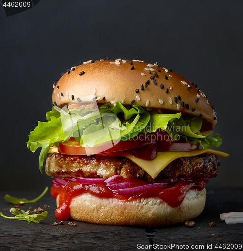 Image of fresh tasty burger