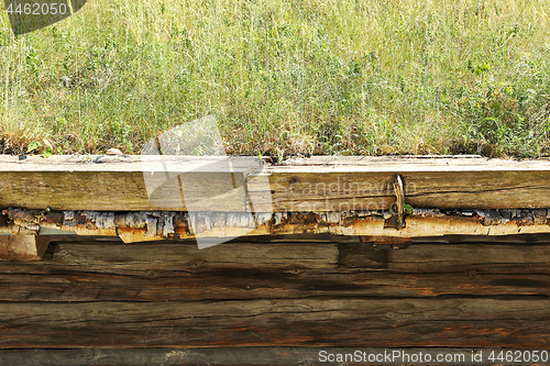 Image of detail of norwegian traditional roof