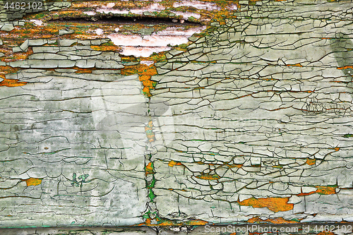 Image of texture of cracked painted  surface