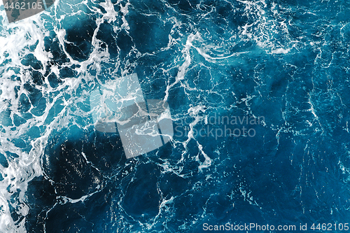 Image of blue sea water texture