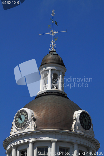 Image of Architecture detail Kingston City Hall Clock tower 