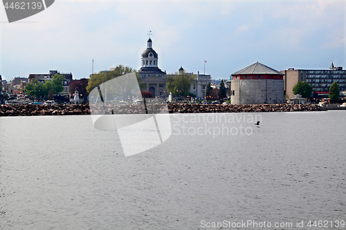 Image of Skyline Downtown Kingston in the cloudy afternoon of Victoria Day 