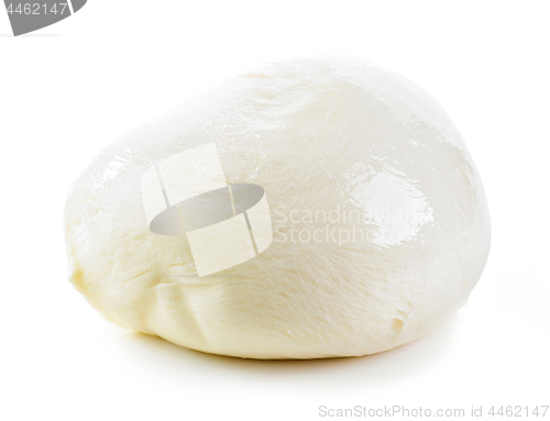 Image of mozzarella cheese on white background