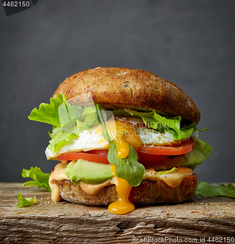 Image of fresh vegetarian burger