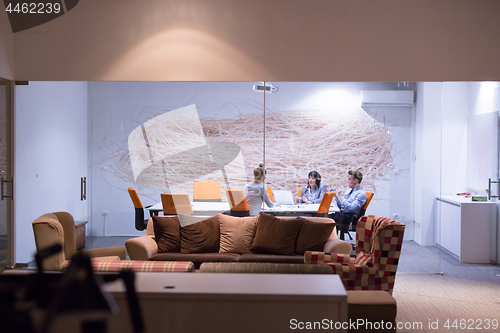 Image of Business Team At A Meeting at modern office building