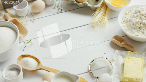 Image of Set of cooking ingredients and tools