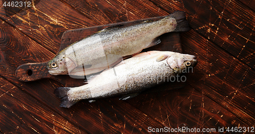 Image of Fish placed on chopping board