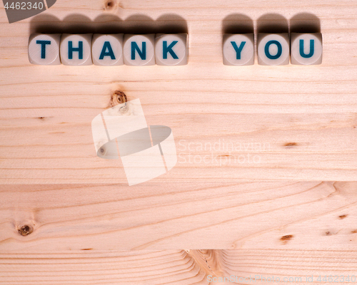 Image of Thank you word template