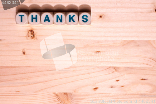 Image of Thanks word template