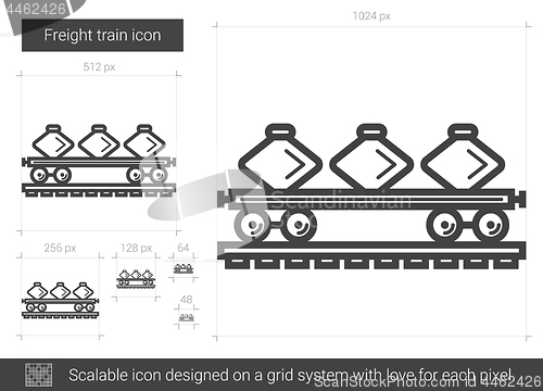 Image of Freight train line icon.