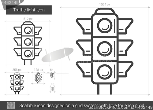 Image of Traffic light line icon.