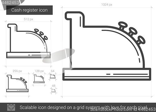 Image of Cash register line icon.