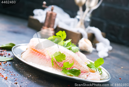 Image of raw fish fillet 