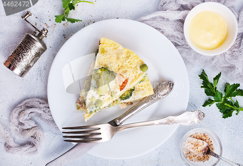 Image of omelette with vegetables 