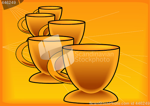 Image of Gold Coffee Cup Background