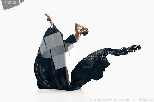 Image of Aerobics fitness woman exercising isolated in full body.