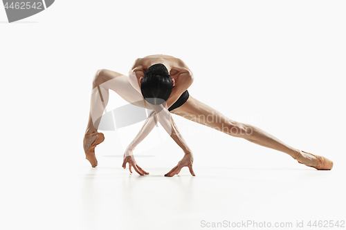 Image of Aerobics fitness woman exercising isolated in full body.