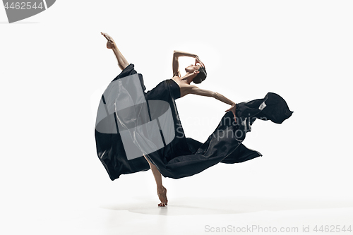 Image of Aerobics fitness woman exercising isolated in full body.
