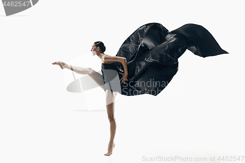 Image of Aerobics fitness woman exercising isolated in full body.
