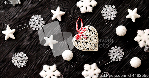 Image of White decorations for Christmas tree