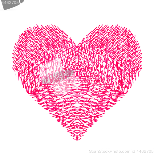 Image of Abstract bright heart on white background