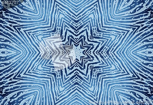 Image of Bright blue abstract concentric pattern